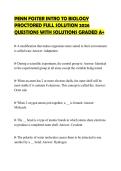 PENN FOSTER INTRO TO BIOLOGY PROCTORED FULL SOLUTION 2026 QUESTIONS WITH SOLUTIONS GRADED A&plus;