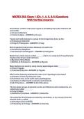 MICRO 202&colon; Exam 1 &lpar;Ch&period; 1&comma; 4&comma; 5&comma; & 6&rpar; Questions With Verified Answers