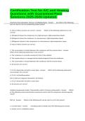 Certification Test for A&sol;C and Heating Questions with Guaranteed Pass Solutions 2025-2026 Updated&period;