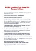 MIC 206 Inoculation Tests Review With Complete Solutions