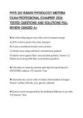 PHYS 261 HUMAN PHYSIOLOGY MIDTERM EXAM PROFESSIONAL EXAMPREP 2026 TESTED QUESTIONS AND SOLUTIONS FULL REVIEW GRADED A&plus;