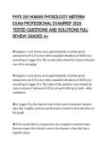 PHYS 261 HUMAN PHYSIOLOGY MIDTERM EXAM PROFESSIONAL EXAMPREP 2026 TESTED QUESTIONS AND SOLUTIONS FULL REVIEW GRADED A&plus;