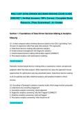 WGU C207 DATA-DRIVEN DECISION MAKING EXAMS 2026&sol;2027 &vert; Pre-Assessment & Final Exam Package Deal &vert; Complete Solutions &vert; Verified Answers 100&percnt; Correct &vert; Pass Guaranteed - A&plus; Graded