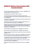 MCB2010L Midterm Exam Questions With Accurate Answers