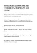 PHYSICS PAPER 1 QUESTION PAPER 2026 COMPLETE EXAM PRACTICE WITH MARK SCHEME