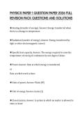 PHYSICS PAPER 1 QUESTION PAPER 2026 FULL REVISION PACK QUESTIONS AND SOLUTIONS