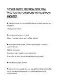 PHYSICS PAPER 1 QUESTION PAPER 2026 PRACTICE TEST QUESTIONS WITH EXEMPLAR ANSWERS