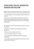 PHYSICS PAPER 2 2026 FULL REVISION PACK QUESTIONS AND SOLUTIONS