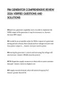 PJM GENERATOR COMPREHENSIVE REVIEW 2026 VERIFIED QUESTIONS AND SOLUTIONS