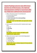 Virginia Plumbing Contractor Exam With Actual Questions & Verified Answers&comma; Plus Explained Rationales&sol;Expert Verified For Guaranteed 100&percnt; Pass 2026&sol;Latest Update&sol;Instant Download Pdf
