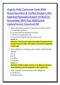 Virginia HVAC Contractor Exam With Actual Questions & Verified Answers&comma; Plus Explained Rationales&sol;Expert Verified For Guaranteed 100&percnt; Pass 2026&sol;Latest Update&sol;Instant Download Pdf