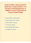 Florida Fire Officer 1 Exam Review &ndash; 6 Exam Versions &ndash; 1300 Practice Questions &ndash; Complete Certification Prep