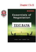 Essentials of Negotiation Test Bank 4th Canadian Edition &ndash; Lewicki &lpar;PDF Download&rpar;