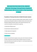 WGU D220 PRACTICE EXAM ACTUAL 2026&sol;2027 &vert; Information Technology in Nursing Practice &vert; Questions & Verified Answers 100&percnt; Correct &vert; Grade A &vert; Pass Guaranteed - A&plus; Graded