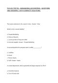 TCA 321 TEST &num;1 - MANAGERIAL ACCOUNTING - QUESTIONS AND ANSWERS &vert; WITH COMPLETE SOLUTIONS&period;