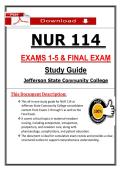 &lpar;Exams 1&ndash;5 & Final&rpar; NUR 114 Study Guide Bundle &ndash;  Jefferson State &ndash; Complete Package &lpar;PDF&rpar;