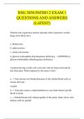 NSG 3850 PATHO 2 EXAM 1  QUESTIONS AND ANSWERS  &lpar;LATEST&rpar; 