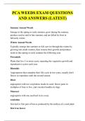 PCA WEEDS EXAM QUESTIONS  AND ANSWERS &lpar;LATEST&rpar; 