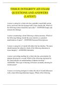 TISSUE INTEGRITY ATI EXAM  QUESTIONS AND ANSWERS  &lpar;LATEST&rpar; 
