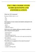 TNCC PRE COURSE STUDY  GUIDE QUESTIONS AND  ANSWERS &lpar;LATEST&rpar; 