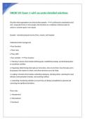 HROB 101 Exam 1 with accurate detailed solutions