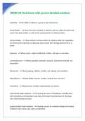 HROB 101 Final Exam with precise detailed solutions