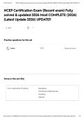 NCEP Certification Exam &lpar;Recent exam&rpar; Fully solved & updated 2026 Most COMPLETE &lpar;2026&rpar; &lpar;Latest Update 2026&rpar; UPDATE&excl;&excl;