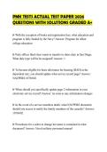 PMK TESTS ACTUAL TEST PAPER 2026 QUESTIONS WITH SOLUTIONS GRADED A&plus;