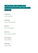 PMU ACTUAL TEST PAPER 2026 COMPLETE QUESTIONS AND ANSWERS BUNDLED