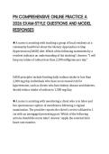 PN COMPREHENSIVE ONLINE PRACTICE A 2026 EXAM-STYLE QUESTIONS AND MODEL RESPONSES