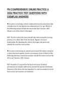 PN COMPREHENSIVE ONLINE PRACTICE A 2026 PRACTICE TEST QUESTIONS WITH EXEMPLAR ANSWERS