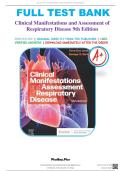 Test Bank - Clinical Manifestations and Assessment of Respiratory Disease&comma; 9th Edition &lpar;Des Jardins&comma; 2025&rpar;&comma; Newest Edition