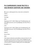 PN COMPREHENSIVE ONLINE PRACTICE A 2026 REVISION QUESTIONS AND ANSWERS