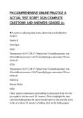 PN COMPREHENSIVE ONLINE PRACTICE A ACTUAL TEST SCRIPT 2026 COMPLETE QUESTIONS AND ANSWERS GRADED A&plus;