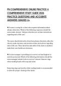 PN COMPREHENSIVE ONLINE PRACTICE A COMPREHENSIVE STUDY GUIDE 2026 PRACTICE QUESTIONS AND ACCURATE ANSWERS GRADED A&plus;
