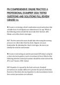 PN COMPREHENSIVE ONLINE PRACTICE A PROFESSIONAL EXAMPREP 2026 TESTED QUESTIONS AND SOLUTIONS FULL REVIEW GRADED A&plus;