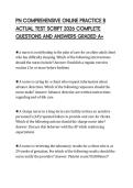PN COMPREHENSIVE ONLINE PRACTICE B ACTUAL TEST SCRIPT 2026 COMPLETE QUESTIONS AND ANSWERS GRADED A&plus;