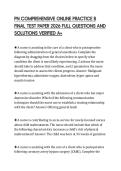 PN COMPREHENSIVE ONLINE PRACTICE B FINAL TEST PAPER 2026 FULL QUESTIONS AND SOLUTIONS VERIFIED A&plus;