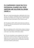 PN COMPREHENSIVE ONLINE PRACTICE B PROFESSIONAL EXAMPREP 2026 TESTED QUESTIONS AND SOLUTIONS FULL REVIEW GRADED A&plus;