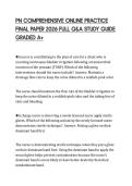 PN COMPREHENSIVE ONLINE PRACTICE FINAL PAPER 2026 FULL Q&A STUDY GUIDE GRADED A&plus;