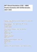 RRT Clinical Simulations &lpar;CSE&rpar; &ndash; NBRC Practice Scenarios with Verified Answers 2024&ndash;2025