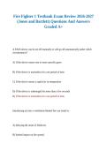 Fire Fighter 1 Testbank Exam Review 2026-2027 &lpar;Jones and Bartlett&rpar; Questions And Answers Graded A&plus;