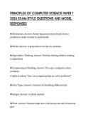 PRINCIPLES OF COMPUTER SCIENCE PAPER 1 2026 EXAM-STYLE QUESTIONS AND MODEL RESPONSES