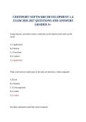 CERTIPORT SOFTWARE DEVELOPMENT 1-4 EXAM 2026-2027 QUESTIONS AND ANSWERS GRADED A&plus;