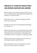 PRINCIPLES OF COMPUTER SCIENCE PAPER 1 2026 REVISION QUESTIONS AND ANSWERS