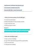 Lead Renovator Certification Exam Questions and  Correct Answers Verified Answers&rpar; Plus  Rationales 2026 Q&A &vert; instant Download pdf
