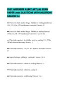 CHST WORKSITE AUDIT ACTUAL EXAM PAPER 2026 QUESTIONS WITH SOLUTIONS GRADED A&plus;