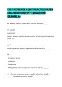 CHST WORKSITE AUDIT PRACTICE PAPER 2026 QUESTIONS WITH SOLUTIONS GRADED A&plus;