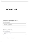 MRI SAFETY QUIZ 3 QUESTIONS AND VERIFIED ANSWERS