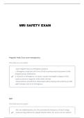 MRI SAFETY EXAM 2 QUESTIONS AND VERIFIED ANSWERS